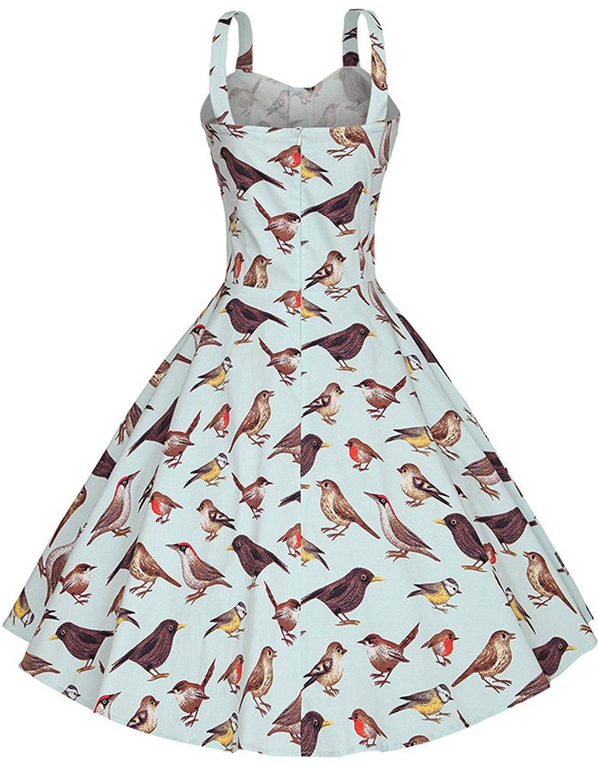 SZ60091-2 1950s Vintage Rockabilly Floral Sleeveless Swing Casual Cocktail Dress